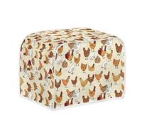 STUOARTE Chicken Rooster Toaster Cover for 4 Slice Bread Toaster Oven Protector Dustproof Covers Kitchen Small Appliance Cover Organizers Bag