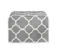STUOARTE Geometric Print Toaster Covers Small Appliance Covers 2 Slice Toaster Oven Cover Washable Toaster Cover for Home Kitchen Decor with Top Handle, Grey