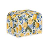 STUOARTE Lemon Flower Printed 4 Slice Toaster Cover for Women, Dustproof Toaster Covers Bread Maker Protector, Kitchen Small Appliance Covers, Kitchen Accessories