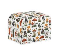 STUOARTE Mushroom Toaster Cover, 2 Slice, Boho/Eclectic Style, Universal Fit, Protects from Pets & Spills, Mandala Flowers - Multi