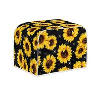 STUOARTE Sunflowers Toaster Cover, Universal Size Sunflowers Machine Toaster Cover for 2 Slice Toaster and Dust & Fingerprint Protection / 11.4 in X 7.9 in X 7.5 in