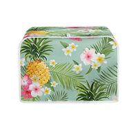 STUOARTE Universal Size Pineapple Hibiscus Toaster Cover 2 Slice Toaster Cover Bread Machine Accessories Cover Washable Toaster Accessories Appliance Bags Dustproof, Green