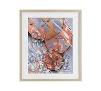 Stupell Industries Abstract Brown Sand Dollars Birch Framed Print Under Glass design by Susan Lugar, 16 x 13