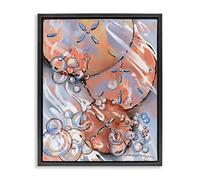 Stupell Industries Abstract Brown Sand Dollars Black Framed Floater Canvas Wall Art design by Susan Lugar, 21 x 17