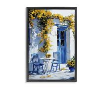 Stupell Industries Afternoon In Majorca Black Framed Floater Canvas Wall Art design by Raymond Powers, 31 x 21