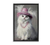 Stupell Industries 'Beautiful Brigitte Cat'| Floating Frame Canvas Art