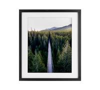 Stupell Industries Bridge Between Pines Black Framed Print Under Glass, design by Jared Kreiss, 21 x 17