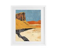 Stupell Industries 'Canyon Pass Pathway', Framed Print Under Glass, White, 17 x 21 Inches, Easy to Hang and Sturdy, Made in USA, by Walker Noble