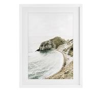 Stupell Industries Coastal California Cove White Framed Print Under Glass, design by Sisi and Seb, 23 x 17