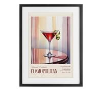 Stupell Industries 'Cosmopolitan on Reflective Table', Framed Print Under Glass, Black, 14 x 20 Inches, Easy to Hang and Sturdy, Made in USA, by Andreas Magnusson