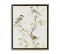 Stupell Industries 'Delicate Feathers Abstraction', Floating Frame Canvas Art, Brown, 25 x 31 Inches, Easy to Hang and Sturdy, Made in USA, by Lorenzo Collective