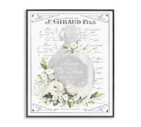 Stupell Industries French White Bath Soap Black Framed Giclee Art design by Lettered and Lined, 30 x 24