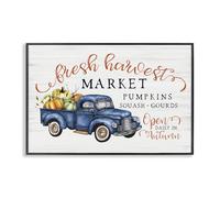 Stupell Industries Fresh Harvest Market Open Black Framed Giclee Art, design by Lux + Me Designs, 12 x 18