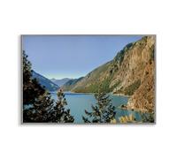 Stupell Industries Golden Peaks over River Gray Framed Giclee Art design by Madison Starnes Photography, 20 x 30