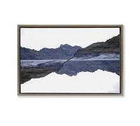 Stupell Industries Ice Road Trip Mountains Brown Framed Floater Canvas Wall Art design by Robin Vandenabeele, 17 x 25
