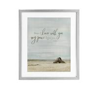 Stupell Industries Leave with Peace Barn Gray Framed Print Under Glass, design by Cindy Jacobs, 16 x 13