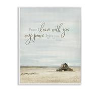 Stupell Industries Leave with Peace Barn White Framed Giclee Art, design by Cindy Jacobs, 14 x 11