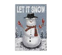 Stupell Industries Let It Snow Joyful Snowman Canvas Wall Art, design by Dogwood Portfolio, 24 x 16
