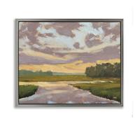 Stupell Industries 'Lowcountry Sunset Palette', Floating Frame Canvas Art, Gray, 31 x 25 Inches, Easy to Hang and Sturdy, Made in USA, by Carson Overstreet