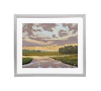 Stupell Industries 'Lowcountry Sunset Palette', Framed Print Under Glass, Gray, 21 x 17 Inches, Easy to Hang and Sturdy, Made in USA, by Carson Overstreet
