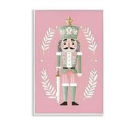Stupell Industries 'Nutcracker Suite in Pastel Pink', Framed Giclee Art, White, 12 x 18