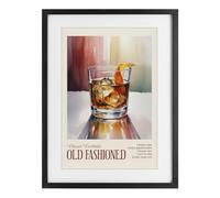 Stupell Industries 'Old Fashioned on Surface', Framed Print Under Glass, Black, 14 x 20 Inches, Easy to Hang and Sturdy, Made in USA, by Andreas Magnusson