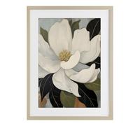 Stupell Industries Open Magnolia Petals Birch Framed Print Under Glass, design by Creative Studio, 20 x 14