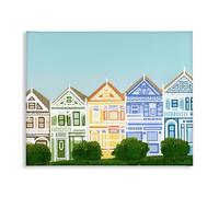 Stupell Industries Painted Ladies Houses Canvas Wall Art design by Evelyn Coleman, 16 x 20