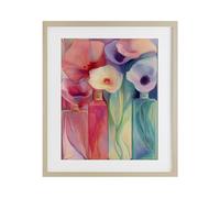 Stupell Industries 'Petal Logic Gradient', Framed Print Under Glass, Brown, 13 x 16 Inches, Easy to Hang and Sturdy, Made in USA, by Annabelle Hall