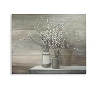 Stupell Industries Pussy Willow Still Life Oversized Stretched Wall Art, Proudly Made in USA, Canvas, Multicolour, 60.96 x 3.81 x 76.2 cm
