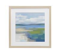Stupell Industries Quiet Cove Seascape Birch Framed Print Under Glass design by Mona Grace, 13 x 13