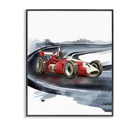 Stupell Industries Race Day F1 Car Black Framed Giclee Art, design by Christine Simpson Art, 30 x 24