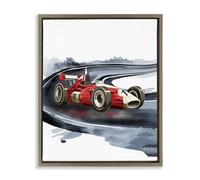 Stupell Industries Race Day F1 Car Gold Framed Floater Canvas Wall Art, design by Christine Simpson Art, 21 x 17