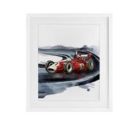 Stupell Industries Retro Race Day Car Birch Framed Print Under Glass, design by Christine Simpson Art, 21 x 17