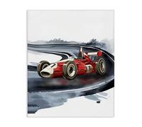 Stupell Industries Retro Race Day Car Canvas Wall Art, design by Christine Simpson Art, 20 x 16