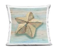Stupell Industries Rustic Coast Teak Indoor Printed Throw Pillow, 18 x 7 x 18, Beige
