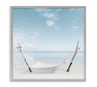 Stupell Industries Rustic Hammock Beach Coast Gray Framed Giclee Art, design by Noah Bay, 12 x 12