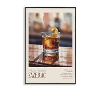 Stupell Industries 'Sazerac on Reflective Surface', Framed Giclee Art, Black, 16 x 24 Inches, Easy to Hang and Sturdy, Made in USA, by Andreas Magnusson