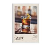 Stupell Industries 'Sazerac on Reflective Surface', Framed Giclee Art, White, 16 x 24 Inches, Easy to Hang and Sturdy, Made in USA, by Andreas Magnusson