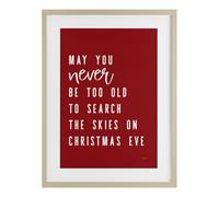 Stupell Industries Search The Skies on Christmas Eve Birch Framed Print Under Glass design by Lux + Me Designs, 23 x 17