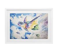 Stupell Industries Skyward Sea Turtles Birch Framed Print Under Glass, design by Marc Allante, 17 x 23