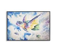 Stupell Industries Skyward Sea Turtles Black Framed Giclee Art, design by Marc Allante, 20 x 30