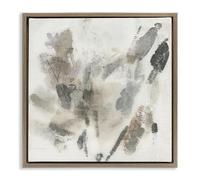 Stupell Industries Soft Embers on Beige Brown Framed Floater Canvas Wall Art design by June Erica Vess, 25 x 25