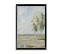 Stupell Industries Solo Journey Muted Landscape Black Framed Floater Canvas Wall Art design by Jacqueline Ellens, 25 x 17