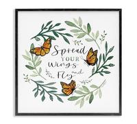 Stupell Industries Spread Your Wings Butterflies Black Framed Giclee Art, design by Elizabeth Tyndall, 12 x 12