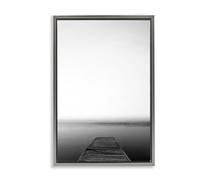 Stupell Industries Strolling On The Pier Gray Framed Floater Canvas Wall Art design by Tracey Telik, 31 x 21