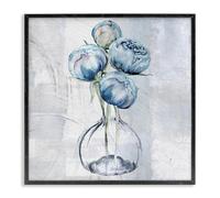 Stupell Industries Tale Of Blue Vase Black Framed Giclee Art design by Sophie 6, 24 x 24
