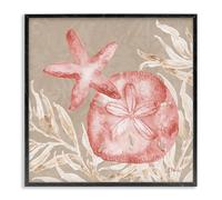 Stupell Industries Tampico Starfish and Sand Dollar Black Framed Giclee Art, design by Paul Brent, 12 x 12