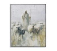 Stupell Industries 'The Gentle Guide Shepherd', Framed Giclee Art, Black, 24 x 30 Inches, Easy to Hang and Sturdy, Made in USA, by Svetlana Aleynikova