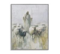 Stupell Industries 'The Gentle Guide Shepherd', Framed Giclee Art, Gray, 24 x 30 Inches, Easy to Hang and Sturdy, Made in USA, by Svetlana Aleynikova